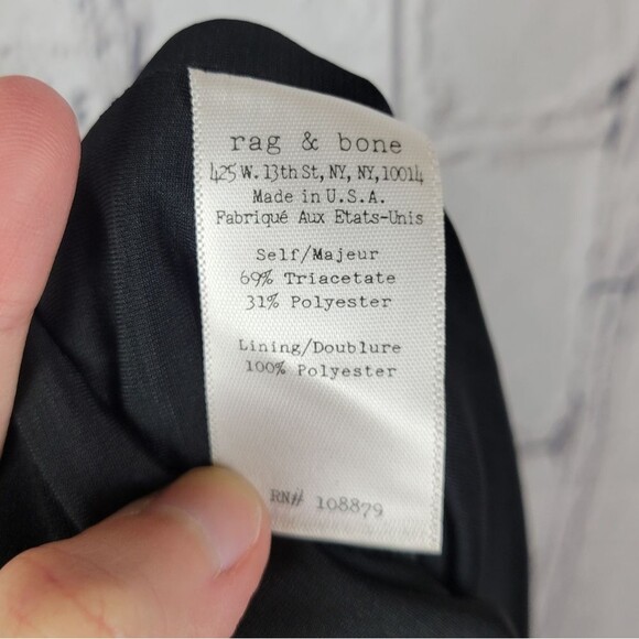 Rag & Bone Corina solid black fringe overlay short skirt - Picture 10 of 12